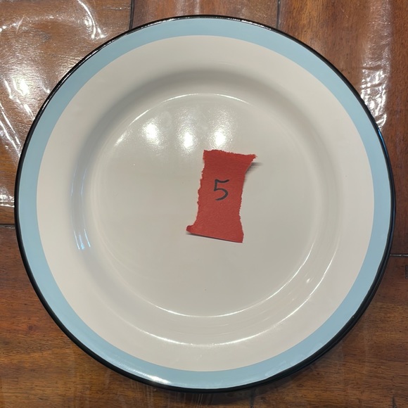 NWOT Set of 6 Hearth & Hand Magnolia Enamel Dinner Plates Farmhouse - Picture 8 of 13